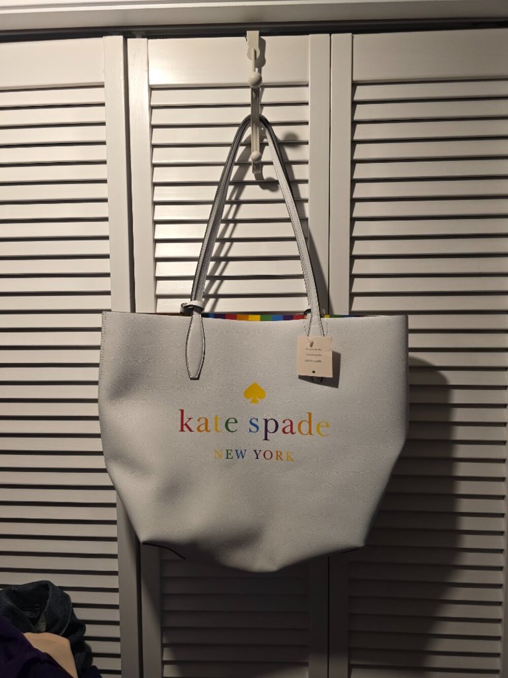 Kate Spade Arch Rainbow Logo Large Reversible Tote - Picture 2 of 12